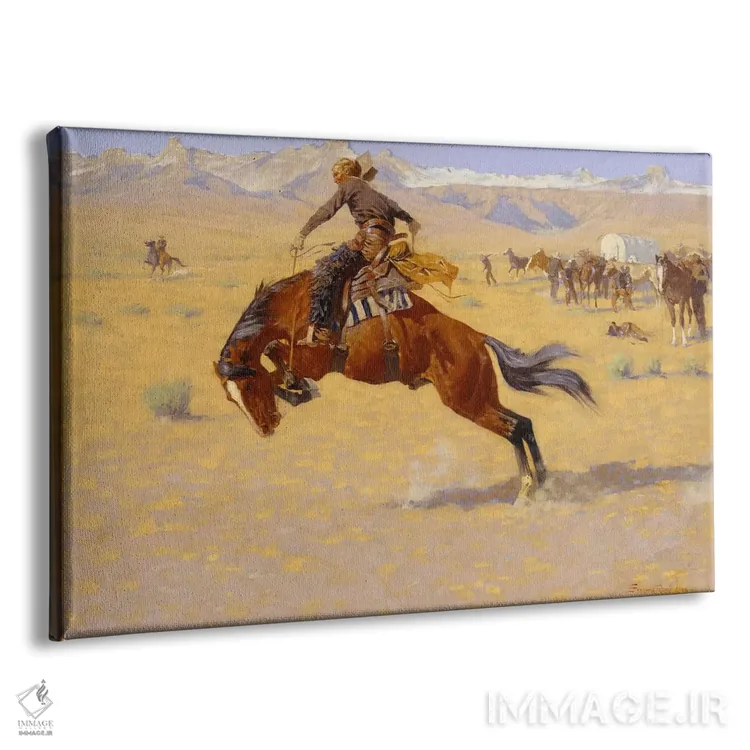 تابلو صبح سرد در مرتع، حدود ۱۹۰۴ اثر فردریک رمینگتون (هنرمند آمریکایی غرب) - نمای پرسپکتیو محصول