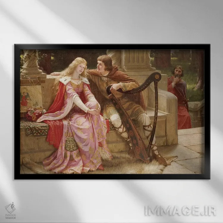 تابلو پایان آواز، ۱۹۰۲ اثر ادموند بلر لیتون - نمای قابدار مشکی