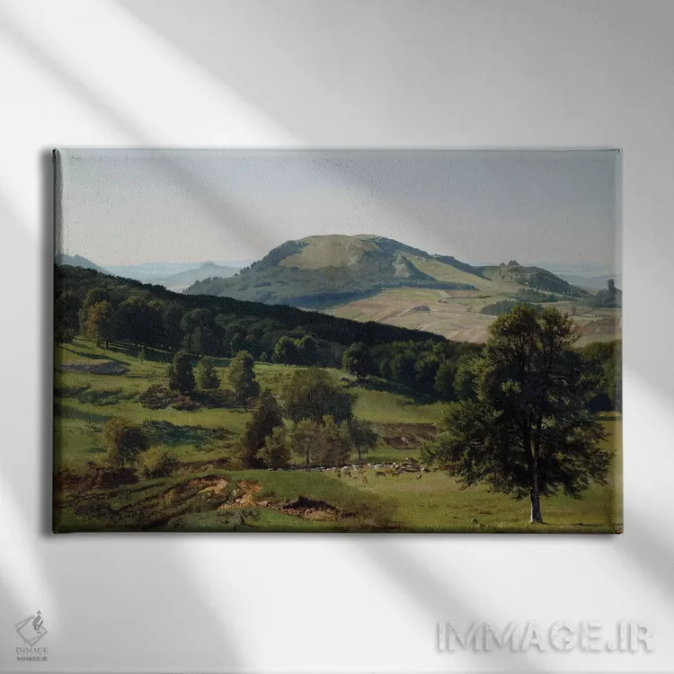 تابلو منظره اثر آلبرت بیرشتات (نقاش منظره آمریکایی) - نمای روبهرو روی دیوار