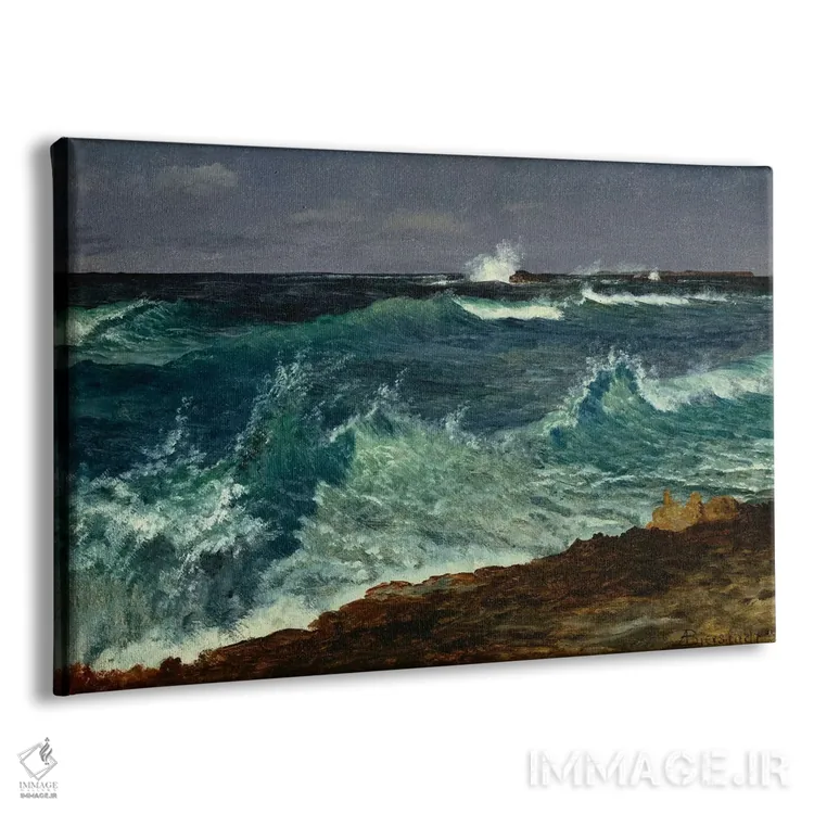 تابلو منظرهٔ دریا اثر آلبرت بیرشتات (نقاش منظره آمریکایی) - نمای پرسپکتیو محصول