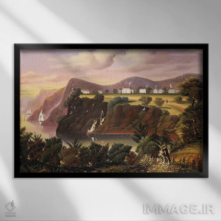 تابلو منظره از وِست پوینت اثر توماس چمبرز - نمای قابدار مشکی