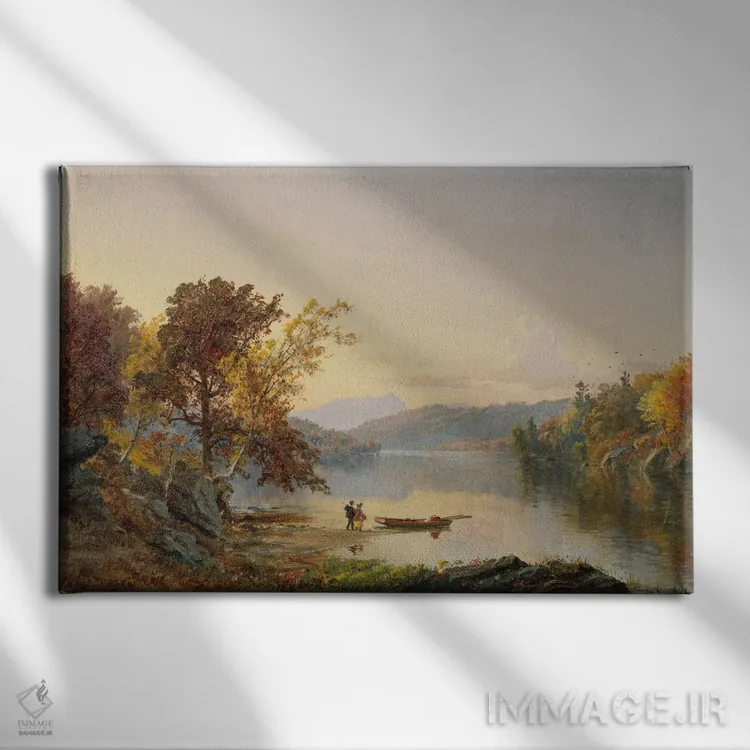 تابلو دریاچه جورج، ۱۸۷۱ اثر جسپر فرانسیس کروپسی - نمای روبهرو روی دیوار