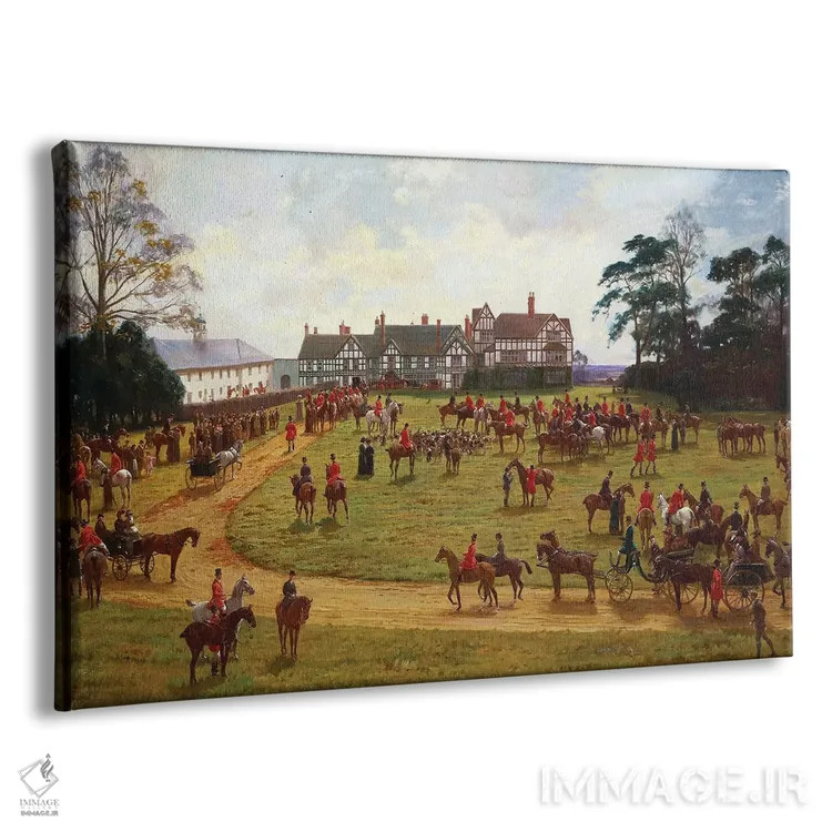 تابلو شکار چشایر (انگلستان) اثر جورج گودوین کیلبرن - نمای پرسپکتیو محصول