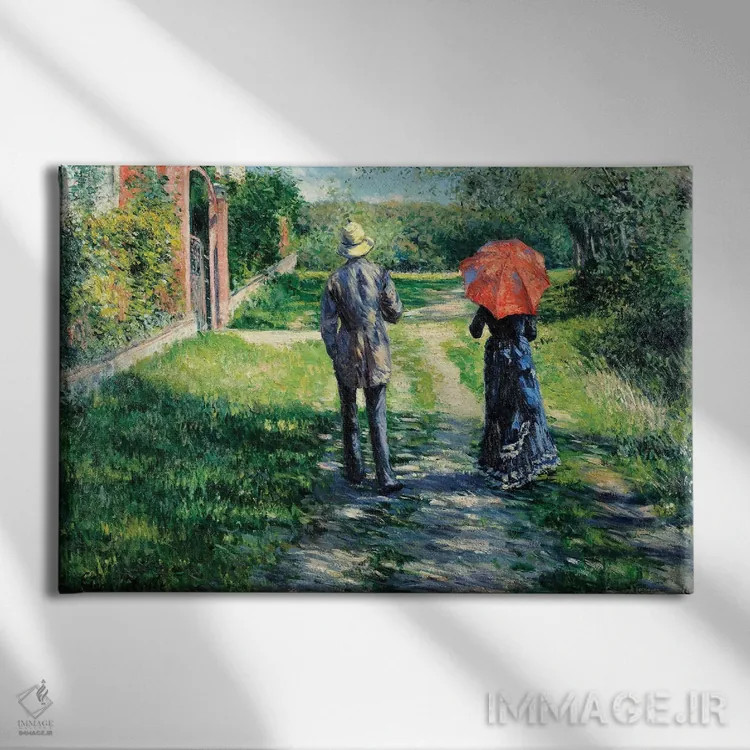 تابلو مسیر سربالایی، ۱۸۸۱ اثر گوستاو کایبوت - نمای روبهرو روی دیوار