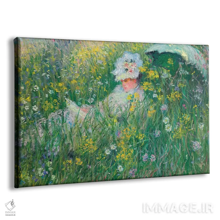 تابلو در چمنزار، ۱۸۷۶ اثر کلود مونه (نقاش معروف فرانسوی) - نمای پرسپکتیو محصول