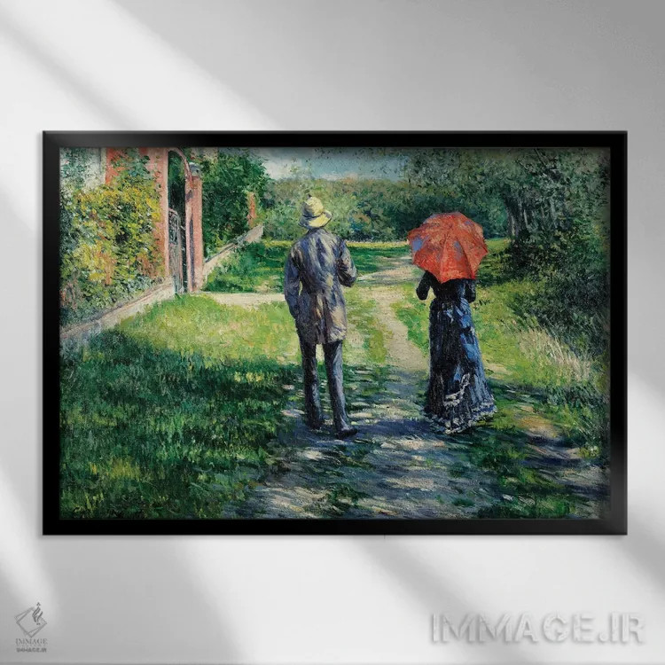 تابلو مسیر سربالایی، ۱۸۸۱ اثر گوستاو کایبوت - نمای قابدار مشکی