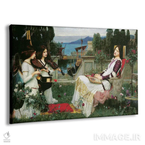 تابلو سنت سسیلیا (قدیسه موسیقی) اثر جان ویلیام واترهاوس (نقاش انگلیسی سبک پره-رافائلیت) - نمای پرسپکتیو محصول