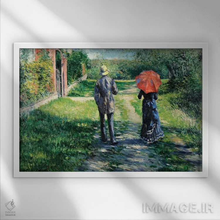 تابلو مسیر سربالایی، ۱۸۸۱ اثر گوستاو کایبوت - نمای قابدار سفید