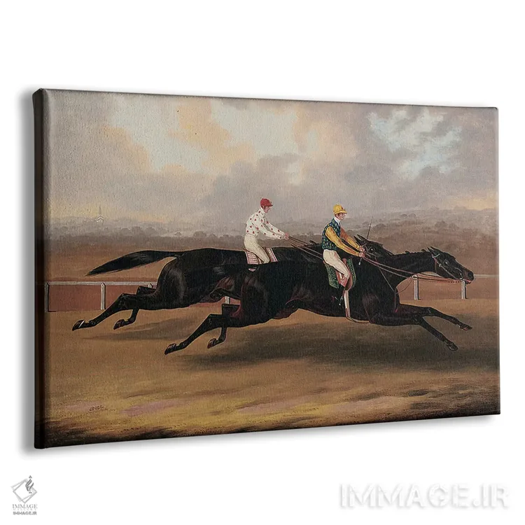 تابلو کشتی فلایینگ داچمن و ولتیگو در مسابقه بزرگ اسبدوانی اثر ساموئل اسپود - نمای پرسپکتیو محصول