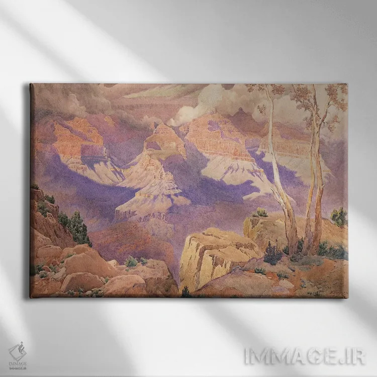 تابلو 1927,گرند کنیون، ۱۹۲۷ اثر گونار ویدفورس - نمای روبهرو روی دیوار