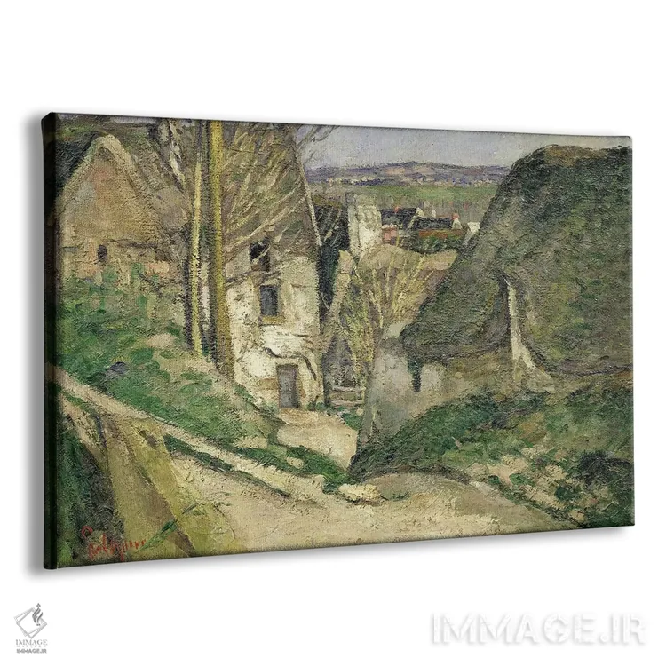 تابلو Auvers-sur-Oise, 1873,خانهٔ مرد به دار آویخته، آور-سور-اواز، ۱۸۷۳ اثر پل سزان - نمای پرسپکتیو محصول