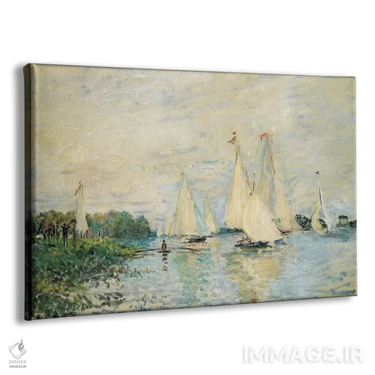 تابلو 1874,مسابقهٔ قایقرانی در آرژانتوی، ۱۸۷۴ اثر کلود مونه (نقاش معروف فرانسوی) - نمای پرسپکتیو محصول