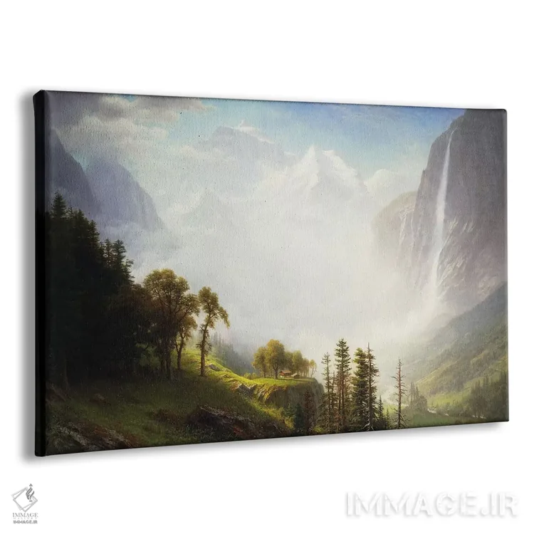 تابلو 1853-57,شکوه کوهها، ۱۸۵۳ تا ۱۸۵۷ اثر آلبرت بیرشتات (نقاش منظره آمریکایی) - نمای پرسپکتیو محصول