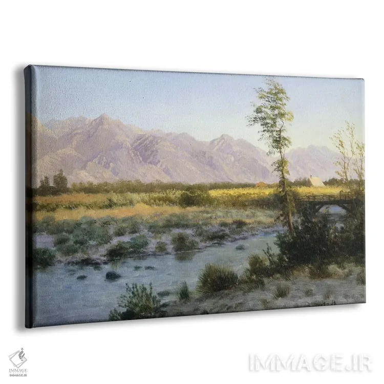 تابلو منظرهٔ دشتی اثر آلبرت بیرشتات (نقاش منظره آمریکایی) - نمای پرسپکتیو محصول