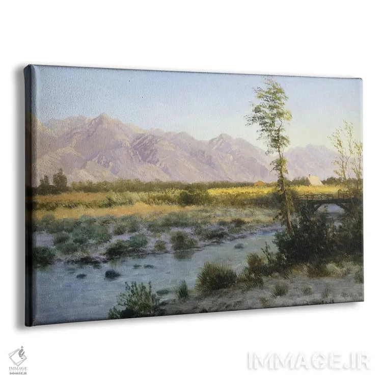 تابلو منظرهٔ دشتی اثر آلبرت بیرشتات (نقاش منظره آمریکایی) - نمای پرسپکتیو محصول