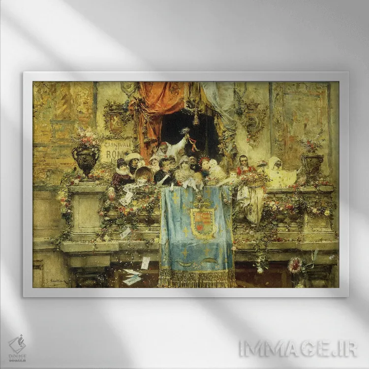 تابلو در کارناوال اثر خوزه بنلیوره ای گیل - نمای قابدار سفید