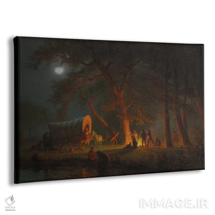 تابلو مسیر اورگان (جاده تاریخی آمریکا) اثر آلبرت بیرشتات (نقاش منظره آمریکایی) - نمای پرسپکتیو محصول