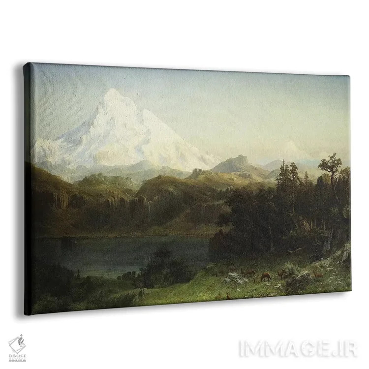 تابلو کوه هود در اورگان اثر آلبرت بیرشتات (نقاش منظره آمریکایی) - نمای پرسپکتیو محصول