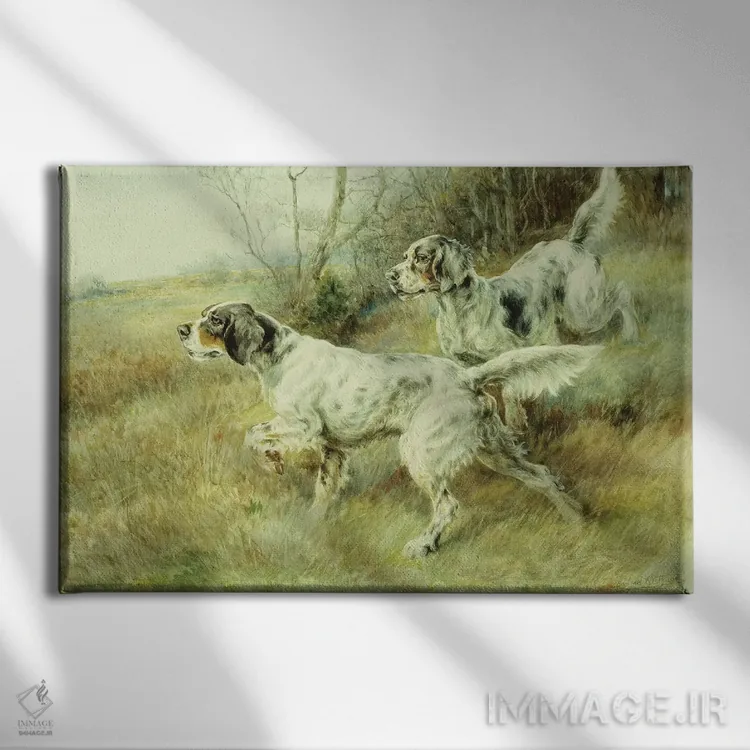 تابلو شکار اثر ادموند هنری اوستهاوس - نمای روبهرو روی دیوار