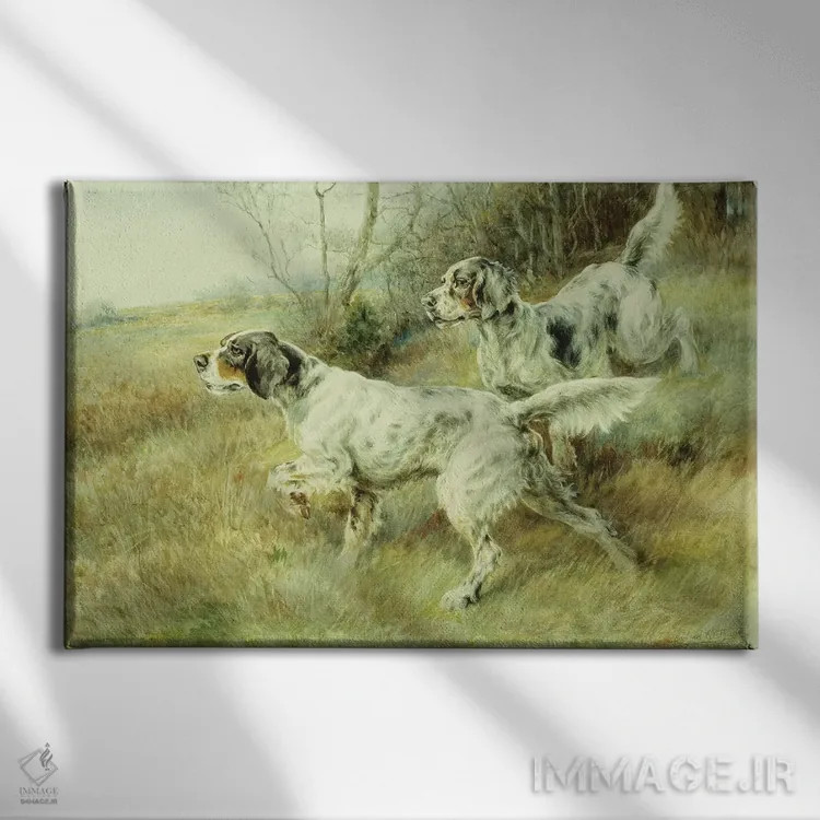 تابلو شکار اثر ادموند هنری اوستهاوس - نمای روبهرو روی دیوار