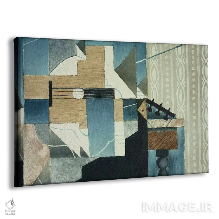 تابلو 1913,گیتار روی میز، ۱۹۱۳ اثر خوان گрис (نقاش کوبیست اسپانیایی) - نمای پرسپکتیو محصول