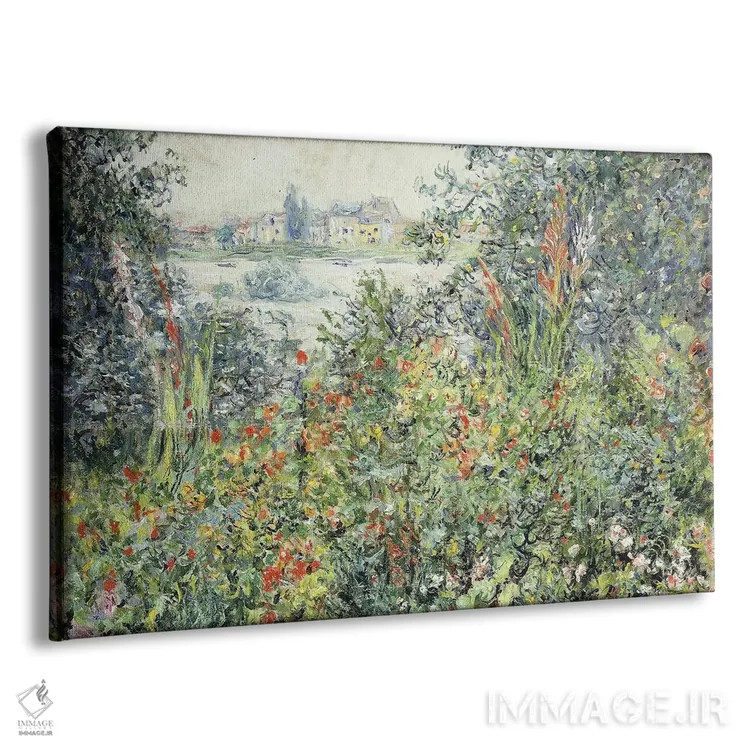 تابلو 1881,گلها در وتهیوئی، ۱۸۸۱ اثر کلود مونه (نقاش معروف فرانسوی) - نمای پرسپکتیو محصول