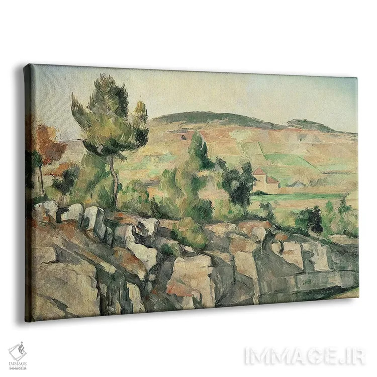 تابلو c.1886-90,سراشیبی تپه در پروانس، حدود ۱۸۸۶–۱۸۹۰ اثر پل سزان - نمای پرسپکتیو محصول