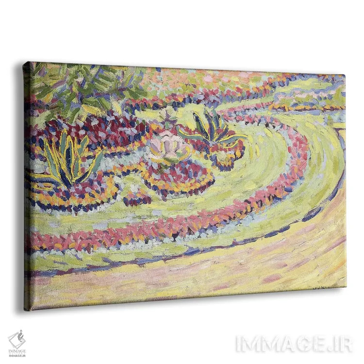 تابلو 1906,قطعههای گل، ۱۹۰۶ (واژه آلمانی) اثر ارنست لودویگ کیرشنر (نقاش اکسپرسیونیست آلمانی) - نمای پرسپکتیو محصول