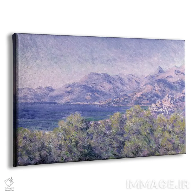 تابلو 1884,نمایی از ونتیمیلیا، ۱۸۸۴ (ایتالیا) اثر کلود مونه (نقاش معروف فرانسوی) - نمای پرسپکتیو محصول