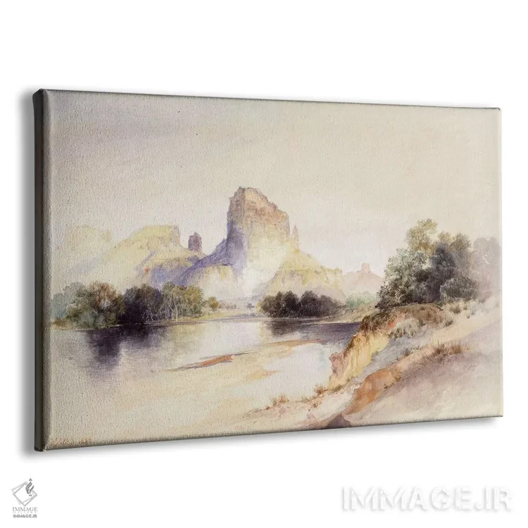 تابلو Green River, Wyoming, 1894,کستل بیوت، گرین ریور، وایومینگ، ۱۸۹۴ اثر توماس موران (نقاش منظره آمریکایی) - نمای پرسپکتیو محصول
