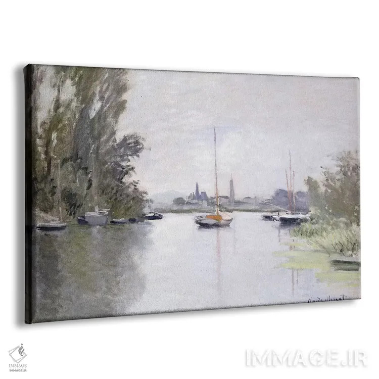 تابلو 1872،نمای آرژانتوی از شاخه کوچک رود سن، ۱۸۷۲ اثر کلود مونه (نقاش معروف فرانسوی) - نمای پرسپکتیو محصول