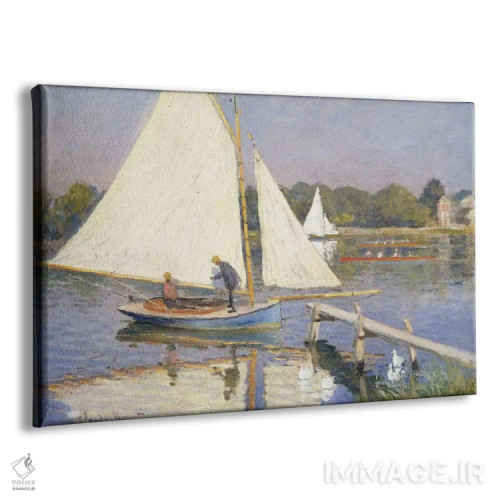 تابلو 1874،قایقسواران در آرژانتوی، ۱۸۷۴ اثر کلود مونه (نقاش معروف فرانسوی) - نمای پرسپکتیو محصول