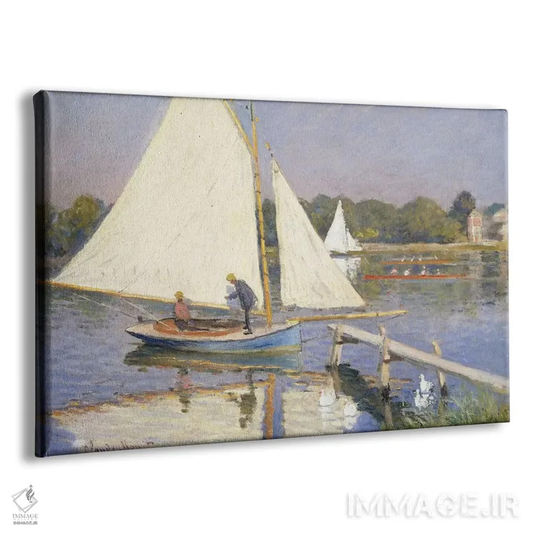 تابلو 1874،قایقسواران در آرژانتوی، ۱۸۷۴ اثر کلود مونه (نقاش معروف فرانسوی) - نمای پرسپکتیو محصول