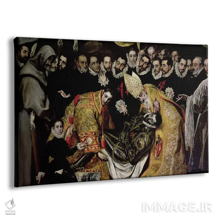 تابلو The Burial Of Count Orgaz (Illustration of a Local Legend), 1586-88،نیمه پایین با جزئیات، خاکسپاری کنت اورگاز (تصویری از افسانه بومی)، ۱۵۸۶–۱۵۸۸ اثر ال گرکو (نقاش یونانی-اسپانیایی) - نمای پرسپکتیو محصول