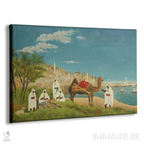 تابلو منظره، الجزیره، ۱۸۸۰ اثر آنری روسو - نمای پرسپکتیو محصول