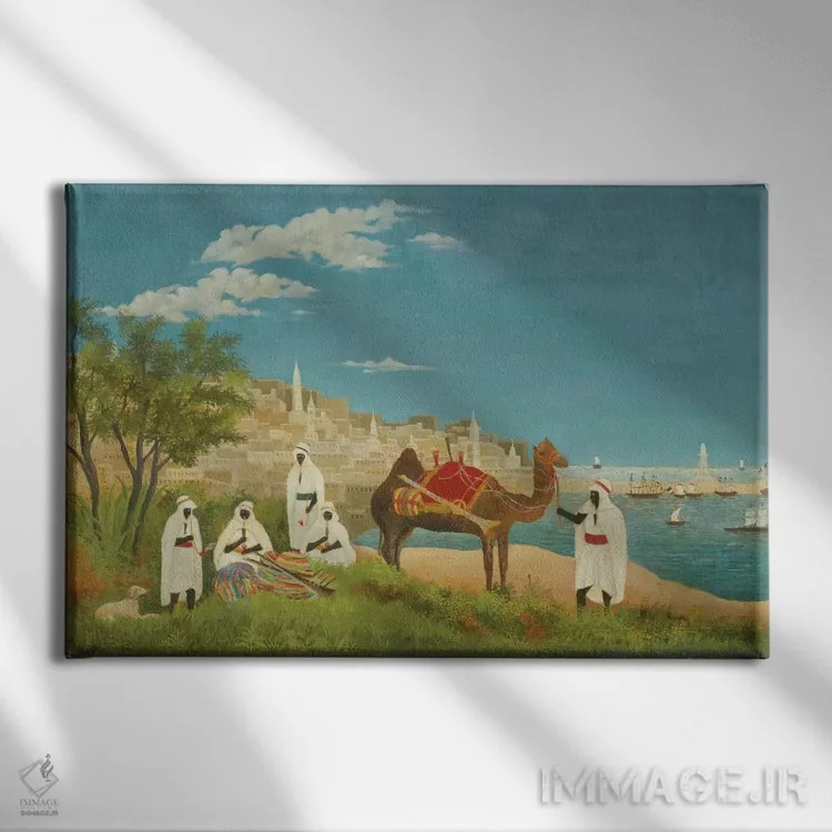 تابلو منظره، الجزیره، ۱۸۸۰ اثر آنری روسو - نمای روبهرو روی دیوار