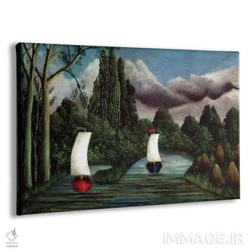 تابلو کرانههای رود اوآز، ۱۹۰۵ اثر آنری روسو - نمای پرسپکتیو محصول