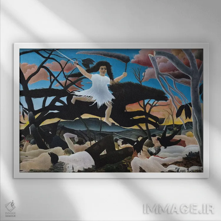 تابلو جنگ، سواری نفاق، ۱۸۹۴ اثر آنری روسو - نمای قابدار سفید