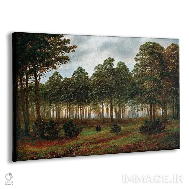 تابلو غروب، ۱۸۲۰-۱۸۲۶ اثر کاسپار داوید فریدریش (نقاش رمانتیک آلمانی) - نمای پرسپکتیو محصول