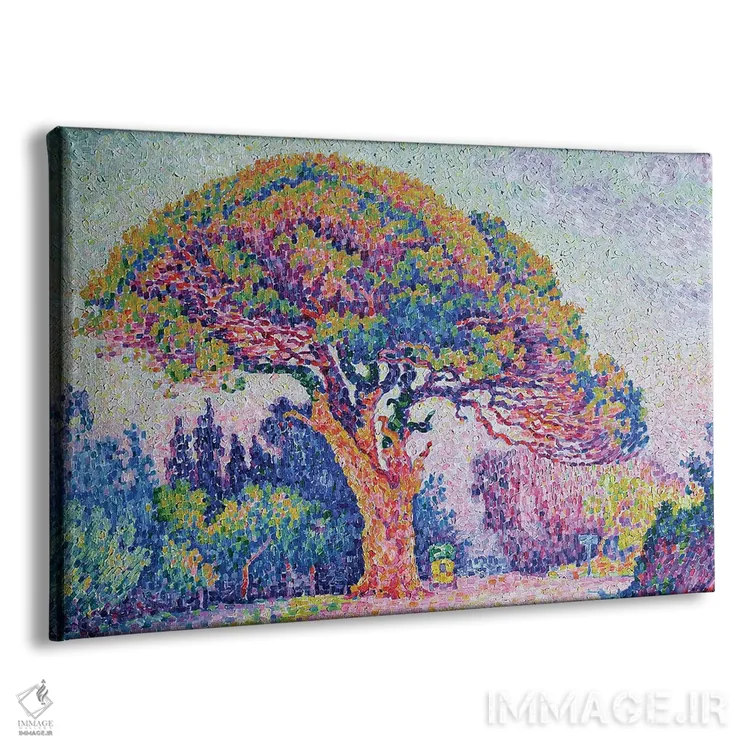 تابلو درخت کاج در سنت تروپه، ۱۹۰۹ اثر پل سیگنک - نمای پرسپکتیو محصول