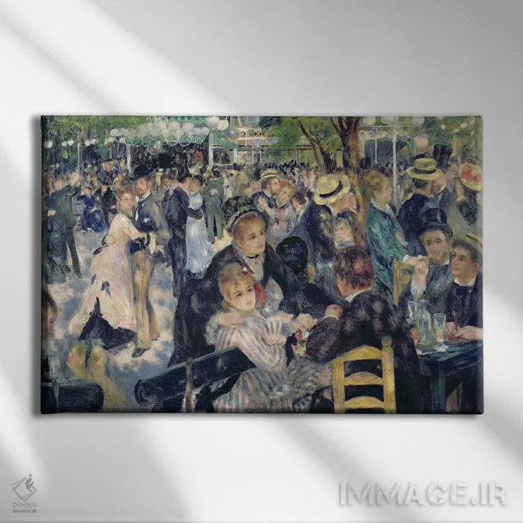 تابلو جشن در مولن دو لا گلت، ۱۸۷۶ اثر پیر-اوگوست رنوار - نمای روبهرو روی دیوار