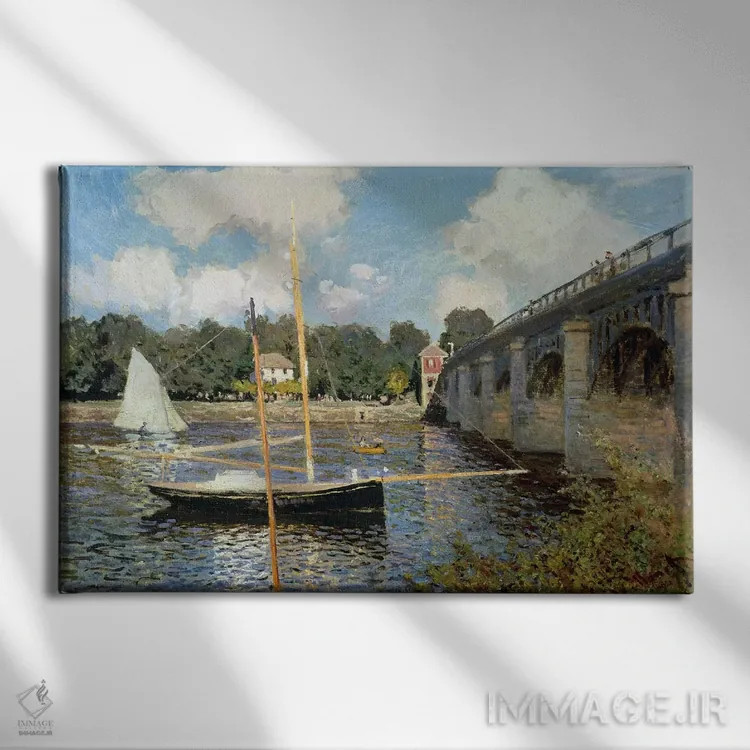 تابلو رود سن در آرژانتوی اثر کلود مونه (نقاش معروف فرانسوی) - نمای روبهرو روی دیوار