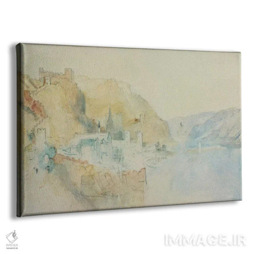 تابلو بر فراز رود راین اثر جی.ام.دبلیو. ترنر (نقاش بزرگ انگلیسی) - نمای پرسپکتیو محصول