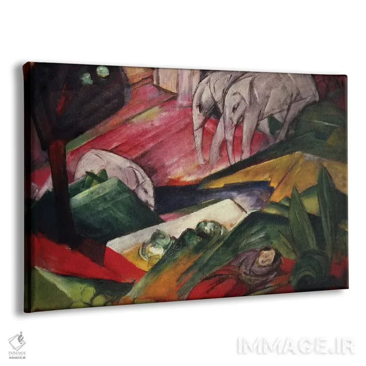 تابلو رویا اثر فرانتس مارک (نقاش اکسپرسیونیست آلمانی) - نمای پرسپکتیو محصول
