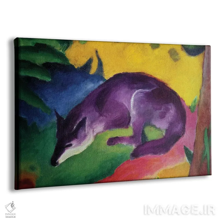 تابلو روباه آبی، ۱۹۱۱ اثر فرانتس مارک (نقاش اکسپرسیونیست آلمانی) - نمای پرسپکتیو محصول