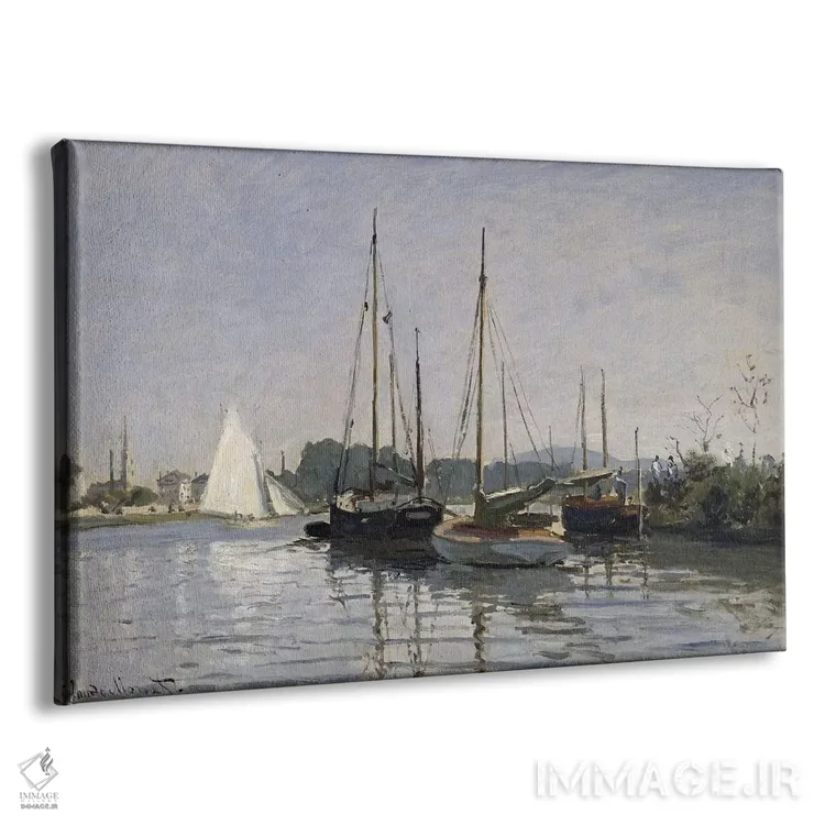 تابلو Argenteuil, c.1872-3,قایقهای تفریحی، آرژانتوی، حدود ۱۸۷۲–۷۳ اثر کلود مونه (نقاش معروف فرانسوی) - نمای پرسپکتیو محصول