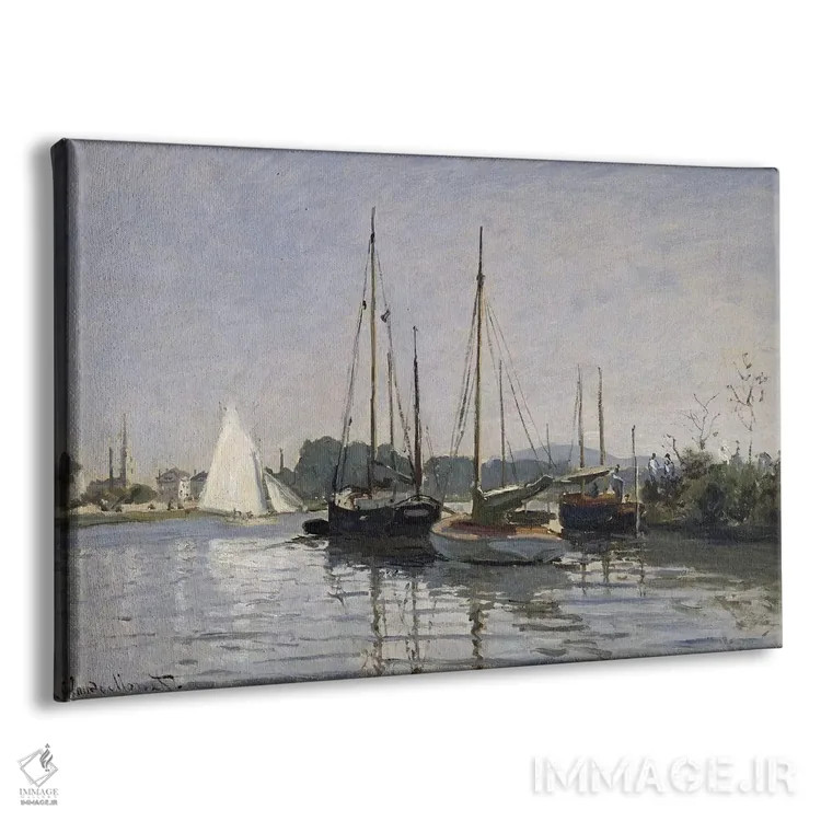 تابلو Argenteuil, c.1872-3,قایقهای تفریحی، آرژانتوی، حدود ۱۸۷۲–۷۳ اثر کلود مونه (نقاش معروف فرانسوی) - نمای پرسپکتیو محصول