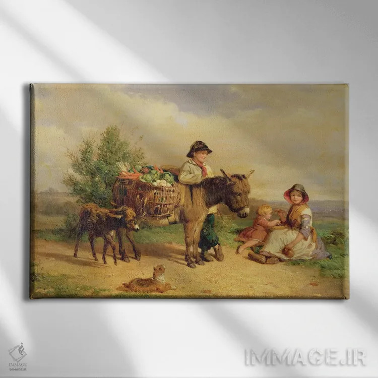 تابلو مکثی در مسیر بازار اثر جی.او. بنکس - نمای روبهرو روی دیوار