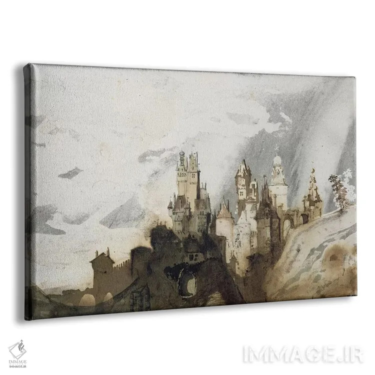 تابلو کاخ بانشاط (ترجمه تحتاللفظی) اثر ویکتور هوگو (نویسنده و هنرمند فرانسوی) - نمای پرسپکتیو محصول