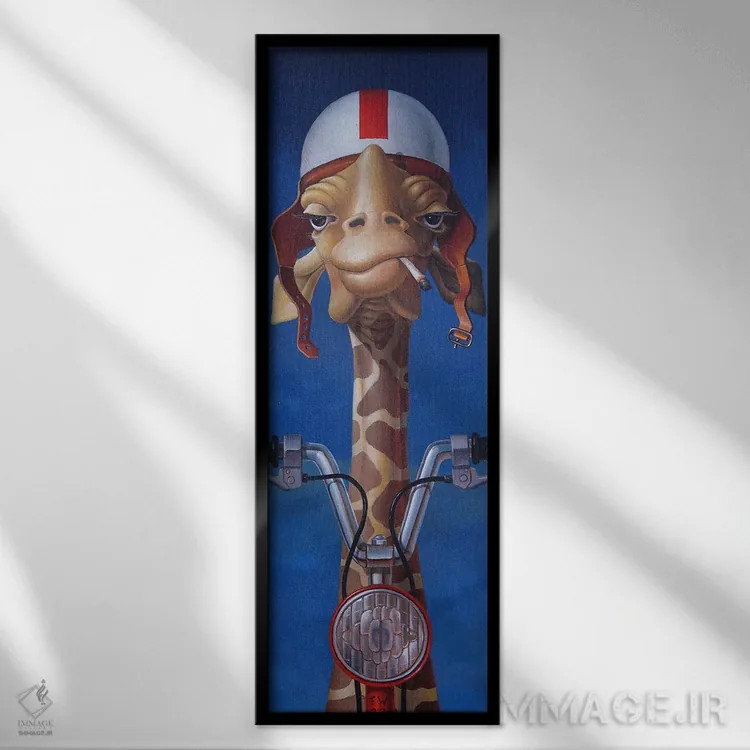 تابلو پدربزرگ سولکس (سولکس: نوعی موتور) اثر فرانک وارمدام - نمای قابدار مشکی